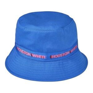 Houston White Bucket Hat Blue OSFM Adult